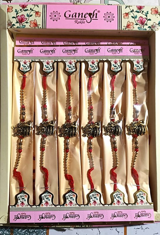 Ganesha Metallic Designer Rakhi
